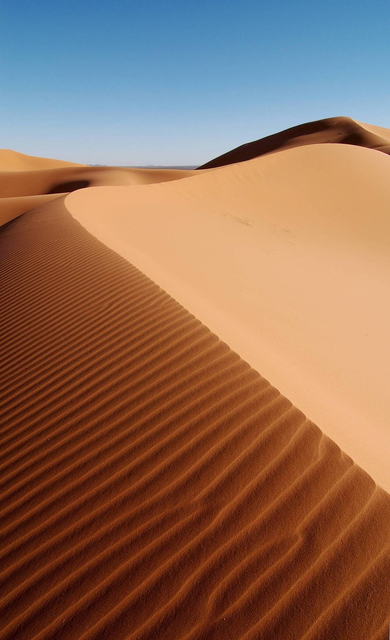 Desierto del Sahara: dunas de arena doradas en Marruecos