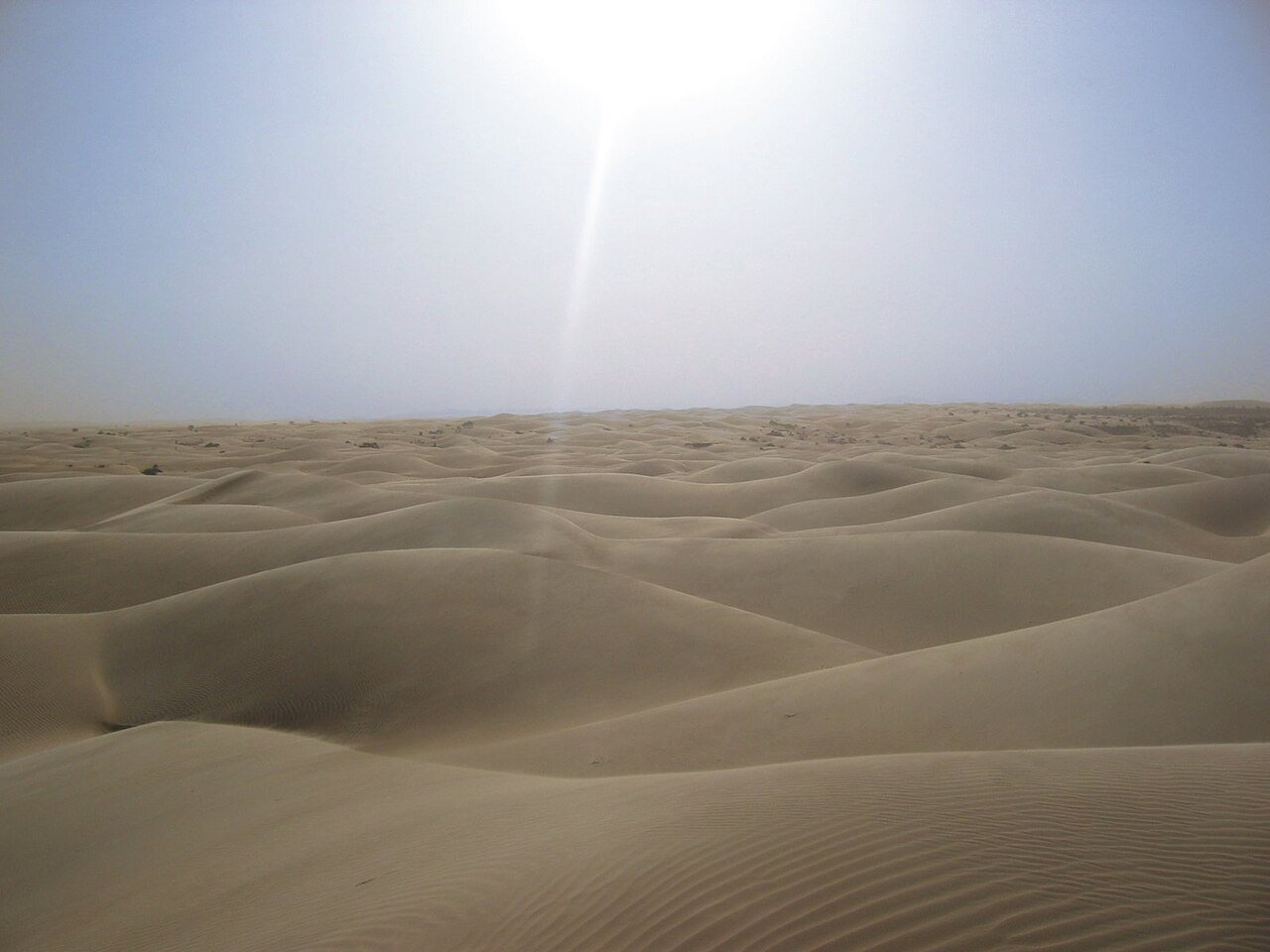 Dunas de arena del Sahara formadas por el viento